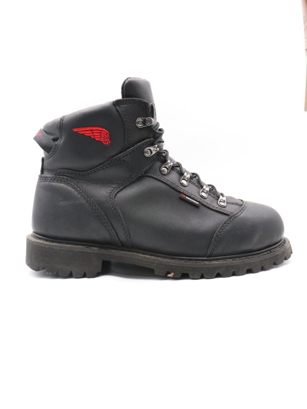 Red Wing 971 Truwelt Waterproof EH Men's 11 D Steel Toe Black Leather Work Boots